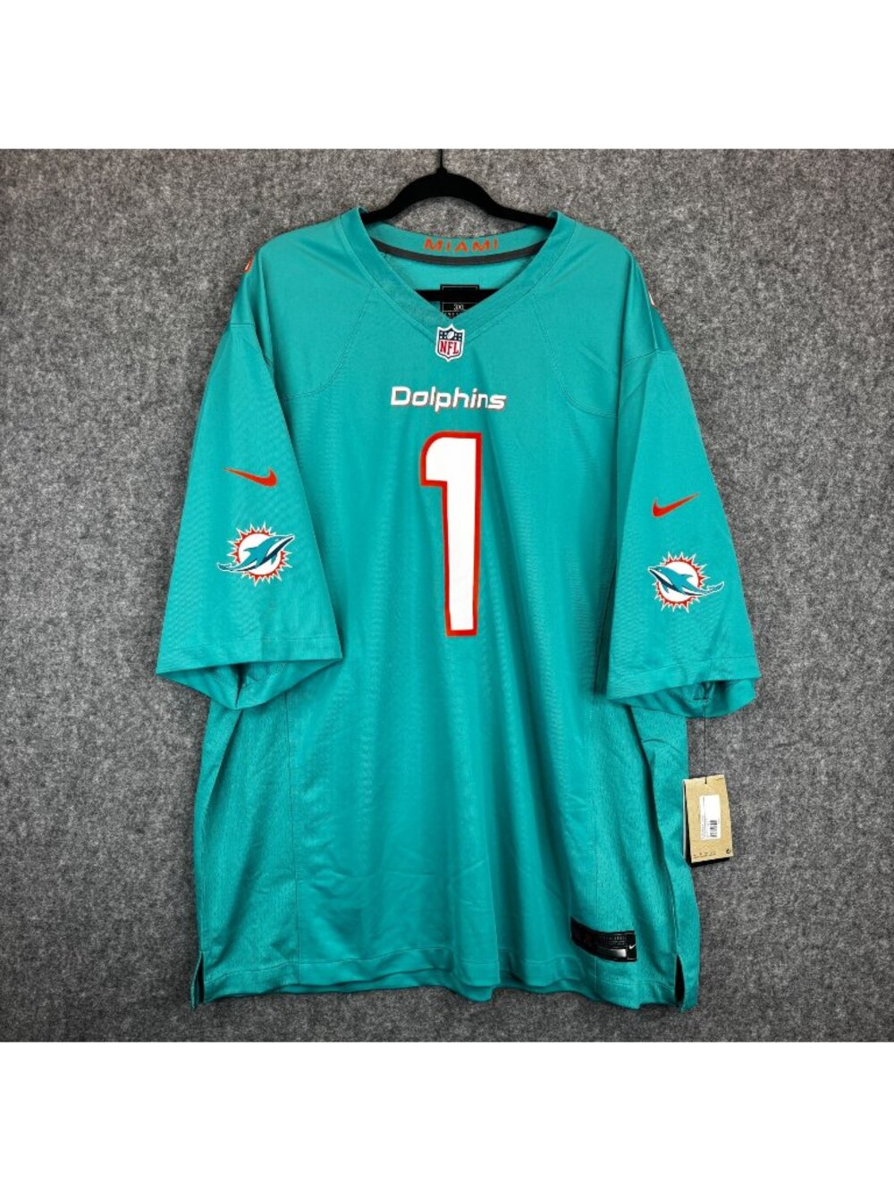 Nike Miami Dolphins Mens 3XL Tua Tagovailoa 1 Jersey On-Field Game NFL NWT